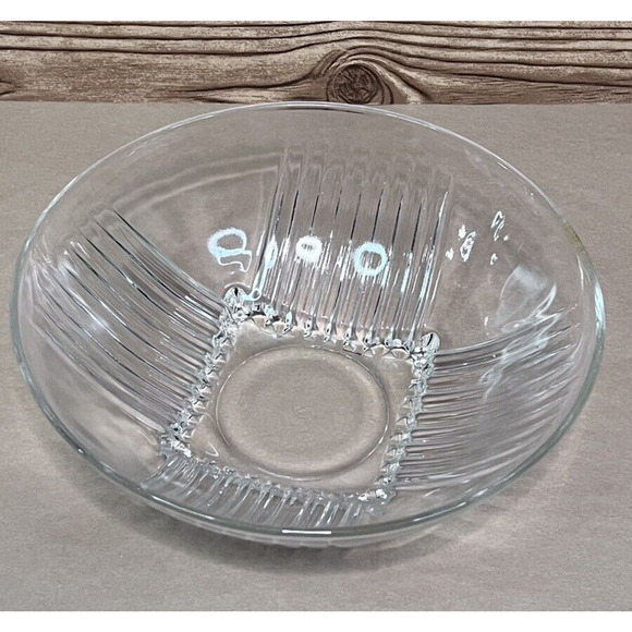 Federal Glass Co. PARK AVENUE Crystal Round Medium Bowl Vintage - Picture 1 of 6